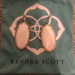 Kendra Scott white mother of pearl earrings